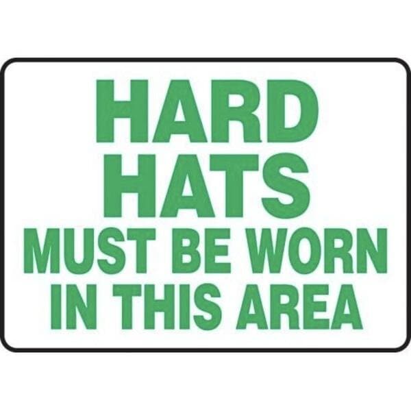 Accuform SAFETY SIGN HARD HATS MUST BE WORN MPPE519XP MPPE519XP - main